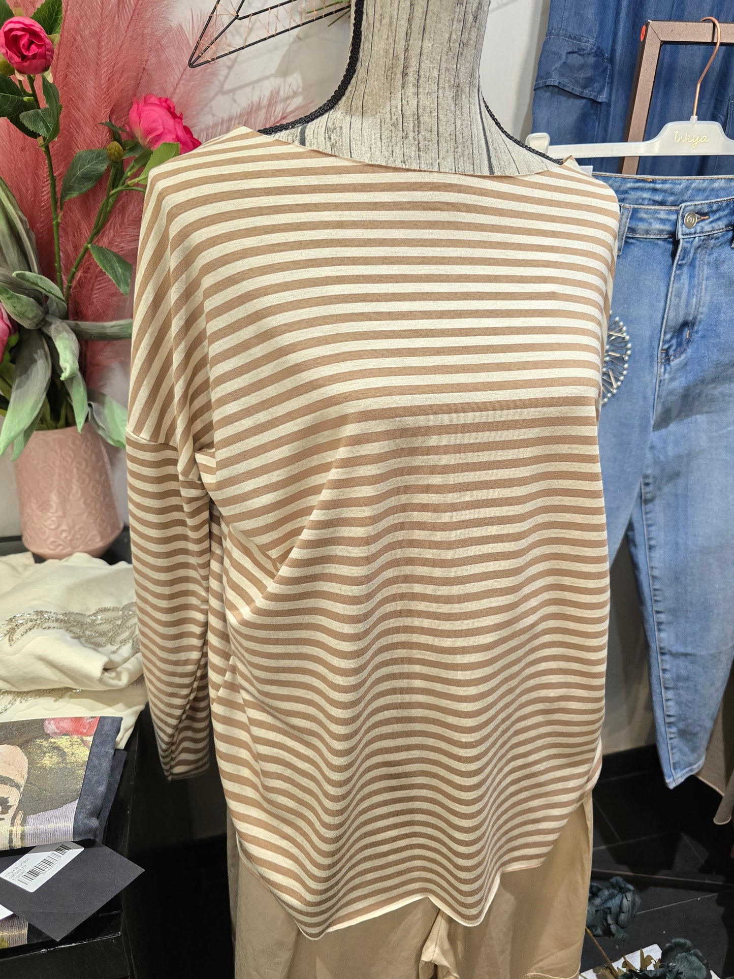 Maglia righe viscosa