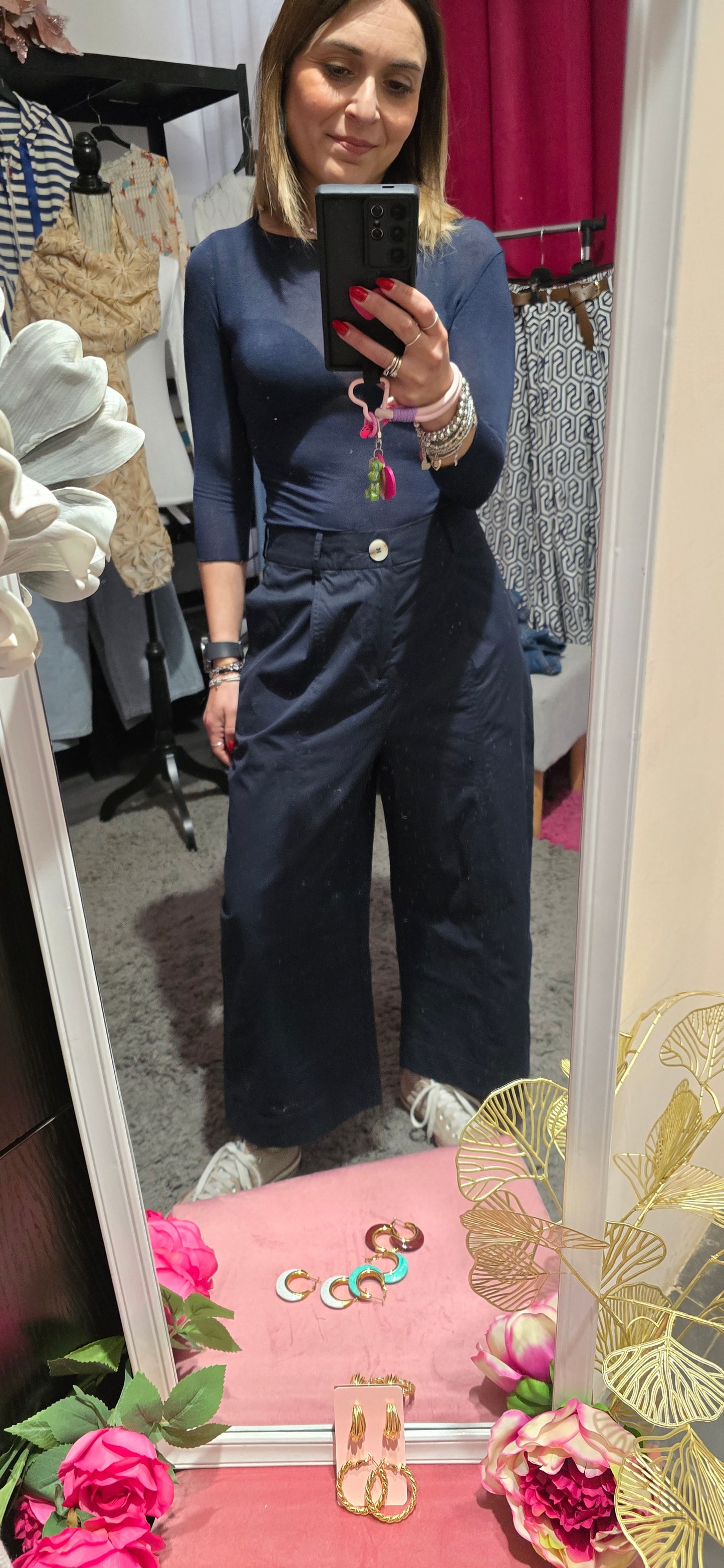 Pantalone regular blu