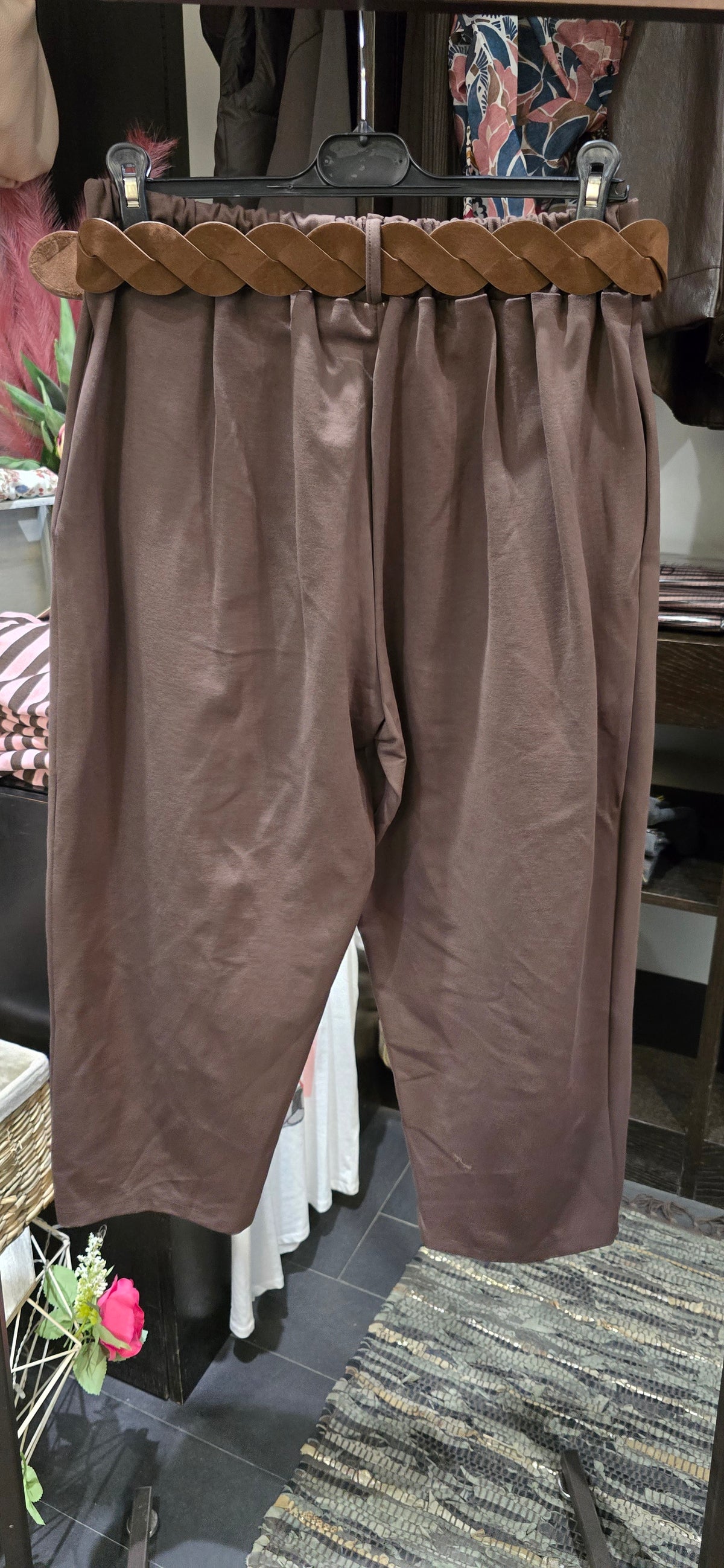 Pantalone punto milano con patta moro