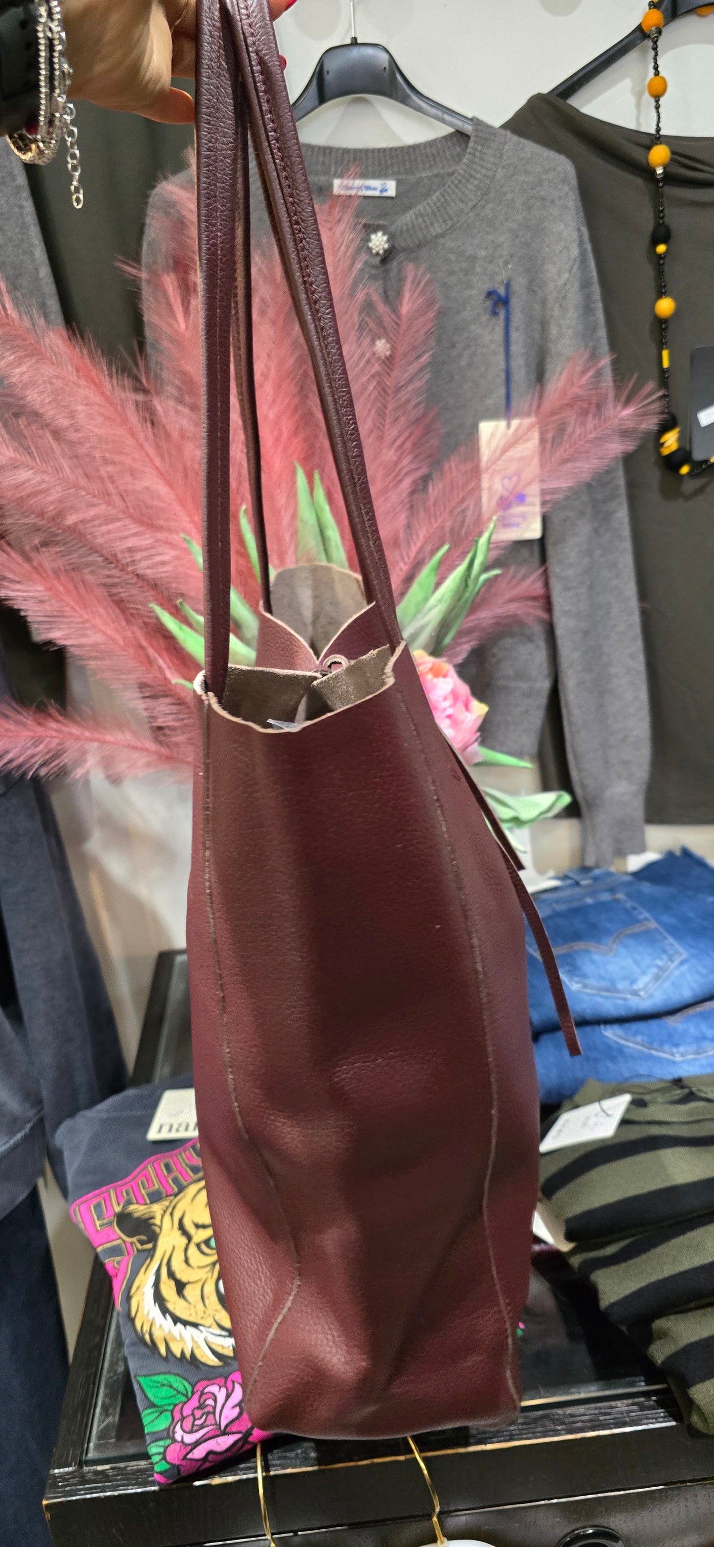 TOTE BAG KELLY Burgundy