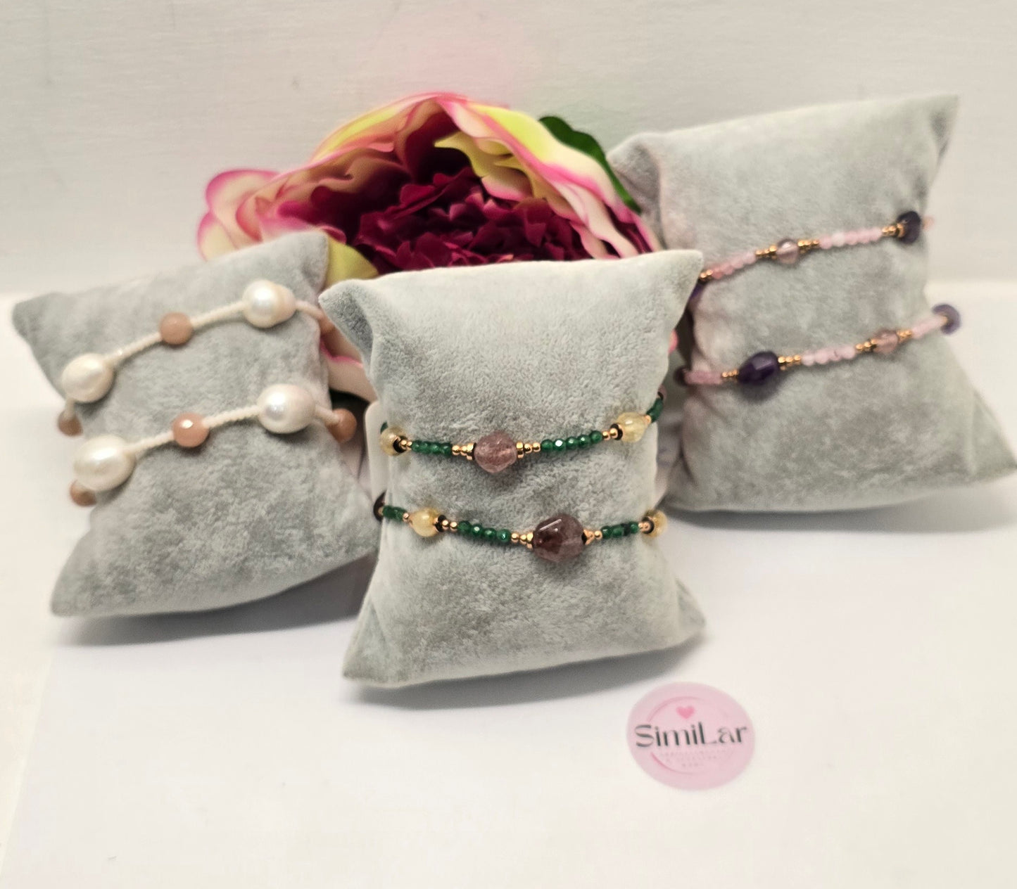 Bracciale pietre dure bianco