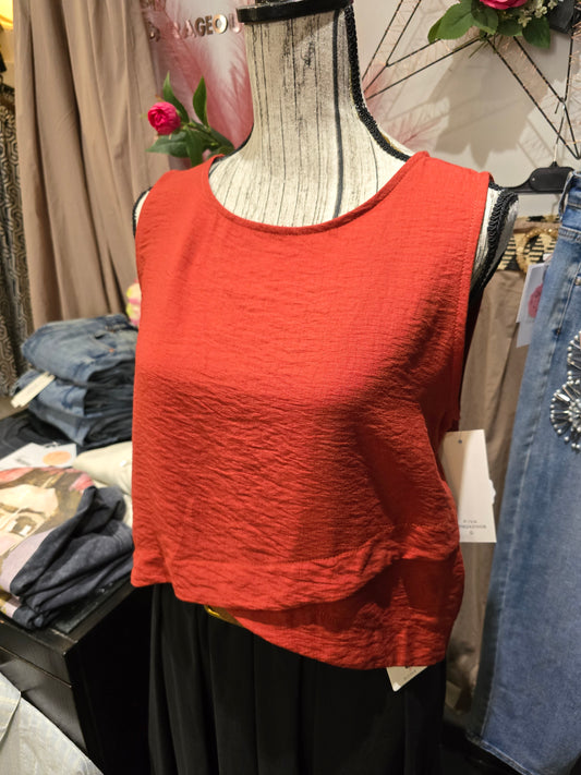 Blusa incrociata arancio