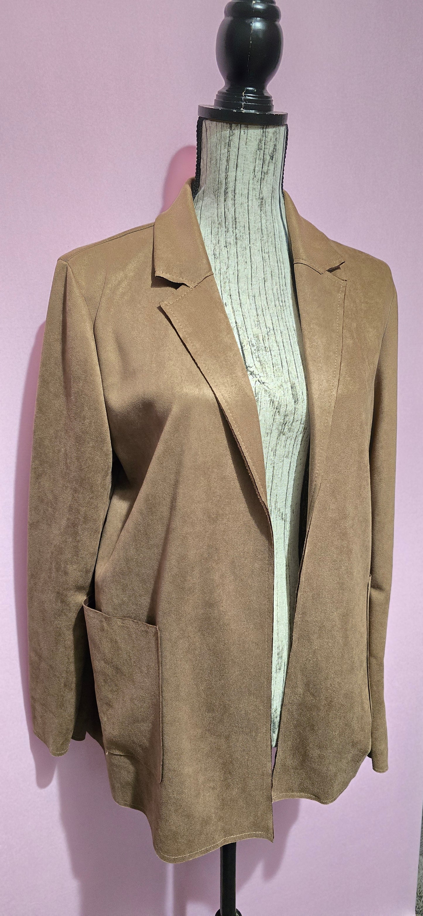 Blazer scamosciato camel
